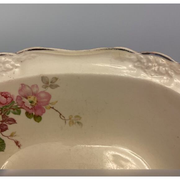 VTG 1940s TS&T Vegetable Bowl Modern Farmhouse Cottagecore Primitive Centerpiece - Picture 15 of 15